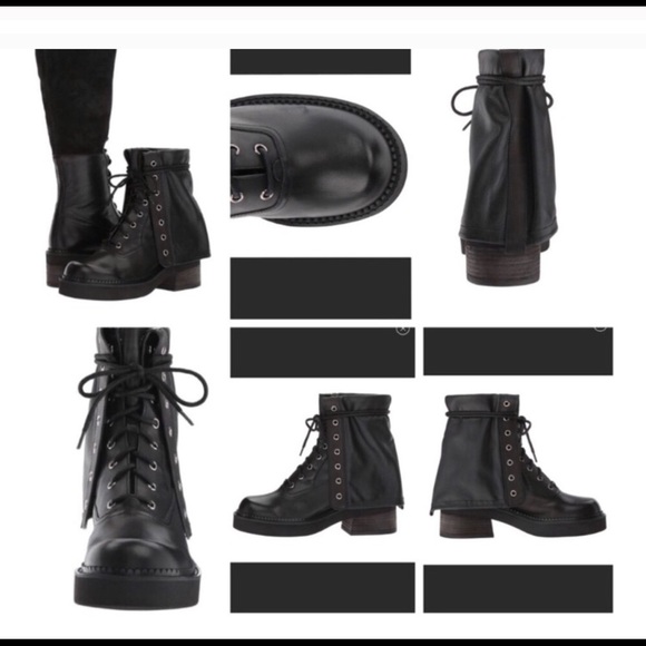 See By Chloe Katerina Leather Combat Boots - Picture 5 of 13